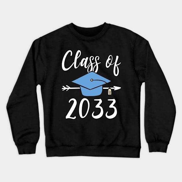 Class Of 2033 Senior Graduation Crewneck Sweatshirt by kateeleone97023